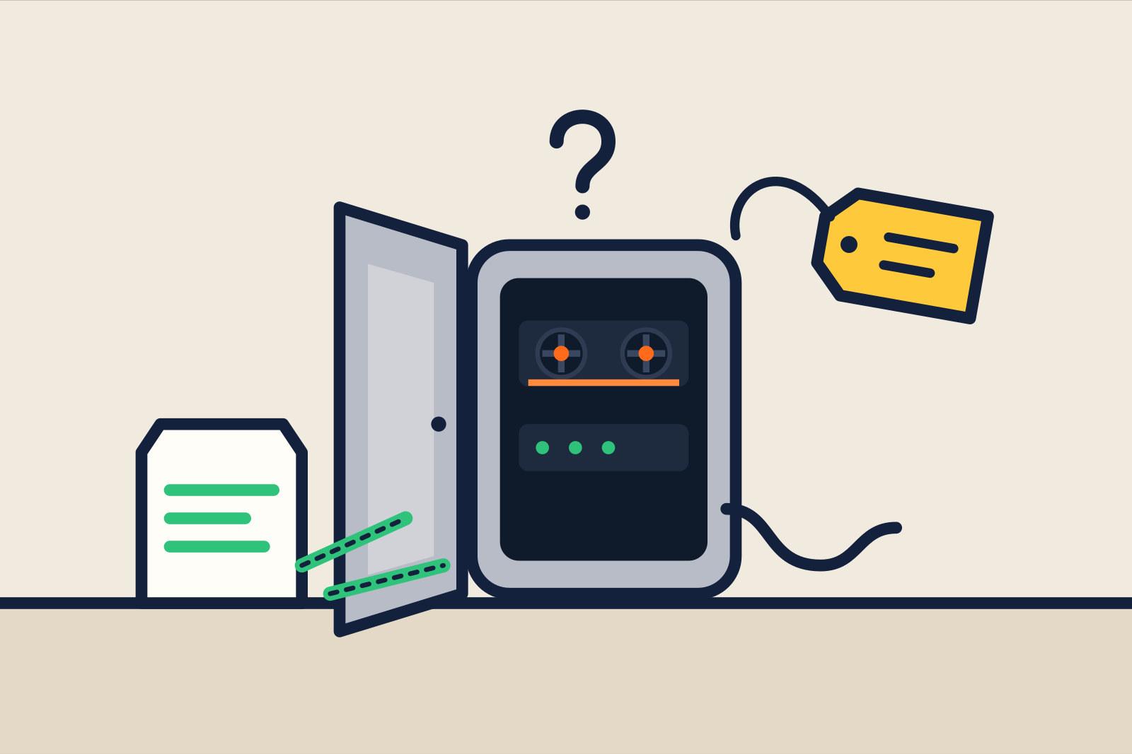 Ons grijze eerste prototype, opengeklapt: een kleine kast met twee modules